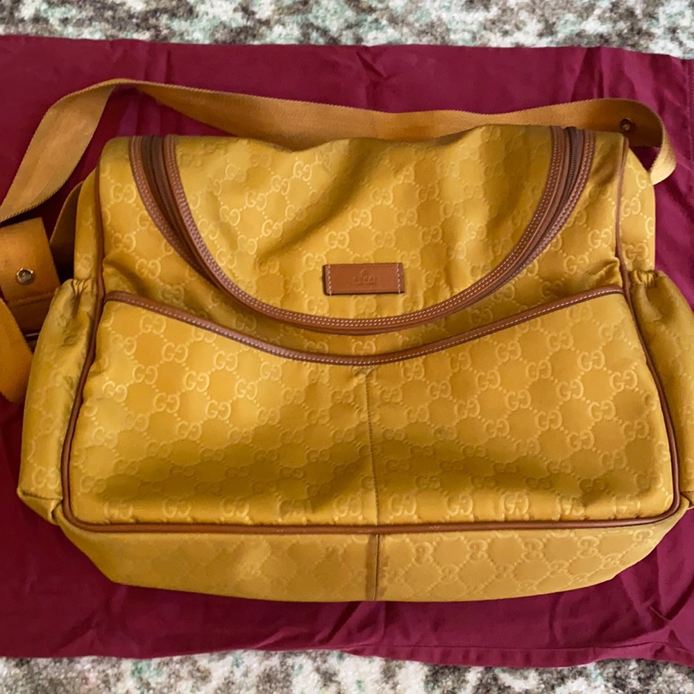 GUCCI Diaper Bag - authentic - gold color